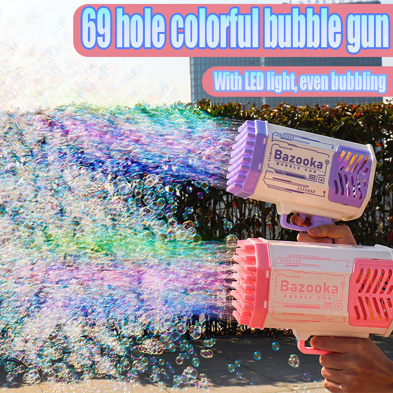 Bubble Gun Rocket 69 Holes Soap Bubbles